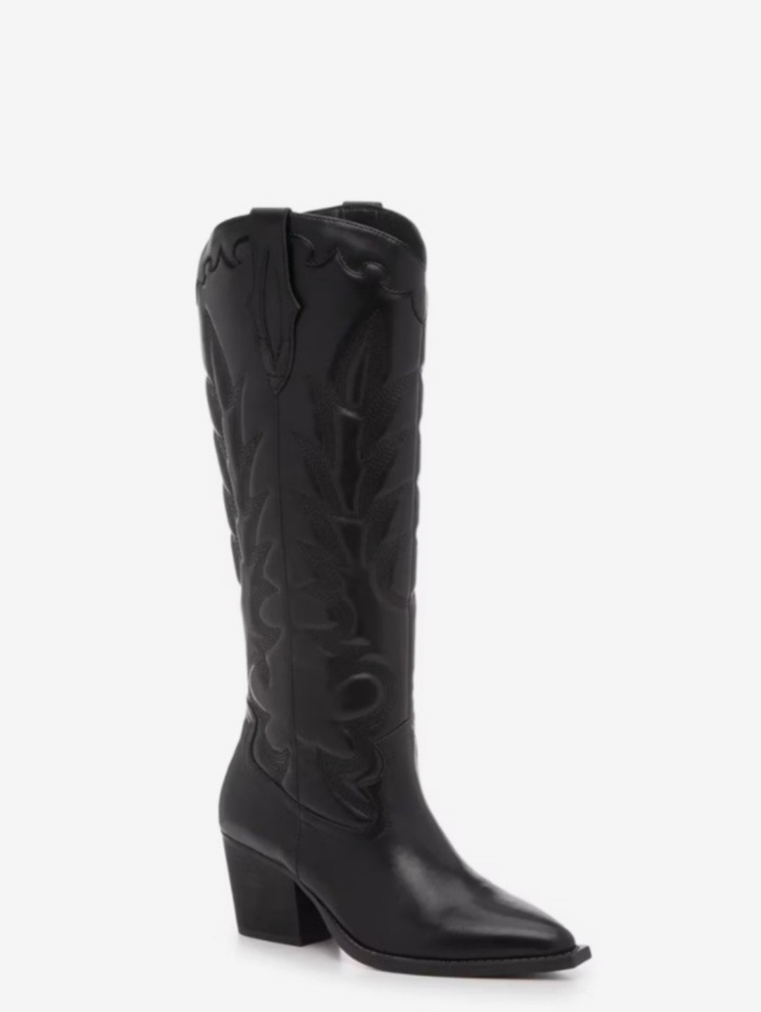 Crown Vintage Sury Black Western Heeled Boots